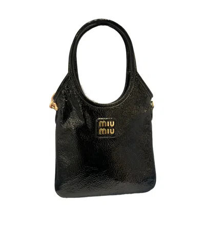 Miu Miu Ivy Tote Bag In Black