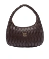 Miu Miu Logo Handbag In Black