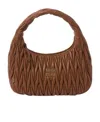 Miu Miu Brown Miu Wander Bag In Brown