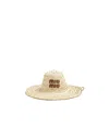 Miu Miu Chapeau Palmetto In Beige/cognac