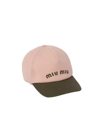 MIU MIU MIU MIU DRILL LOGO-EMBROIDERED BASEBALL CAP