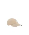 Miu Miu Denim Baseball Cap In Nude