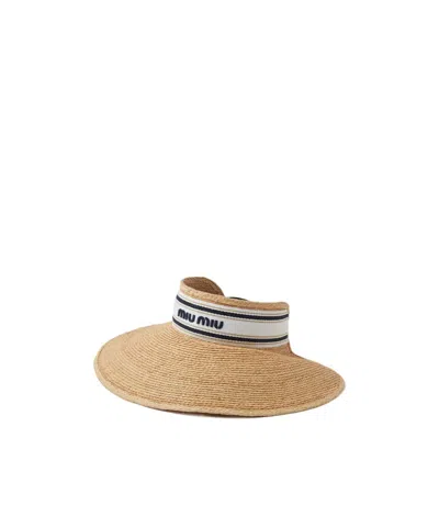 Miu Miu Logo Hat In Nude