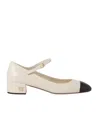 Miu Miu Bicolor Mary Jane Slingback Pumps In Nude
