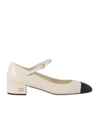 MIU MIU TWO-TONE LEATHER PUMPS