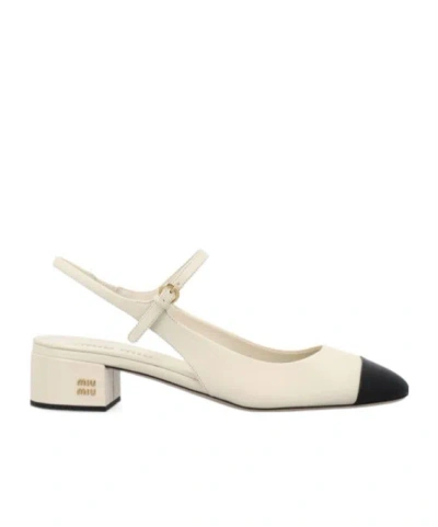 Miu Miu Slingback Pumps In Nude