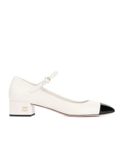 MIU MIU LOGO HIGH HEELS
