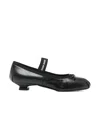 Miu Miu Ballerinas Mit Logo-intarsie In Black
