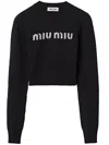 Miu Miu Wool And Cashmere Sweater In Schwarz