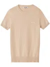 Miu Miu Sweater Crew Cashmere F.12 In Neutrals