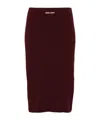 Miu Miu Burgundy Viscose Blend Skirt In Brown
