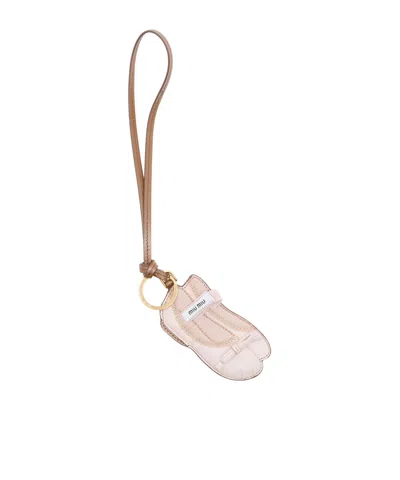 Miu Miu Logo Keychain In Color