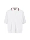 Miu Miu Cotton Knit Polo Shirt In White