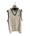 Miu Miu Sleeveless Ribbed Cashmere Gilet In Nude
