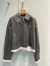 Miu Miu Logo Lapel Casual Jacket In Black