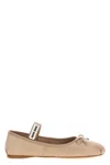 Miu Miu Satin Bow Ballerina Flats