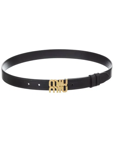 Miu Miu Logo Leather Belt