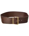 Miu Miu Soft Calf Square Belt In Brown