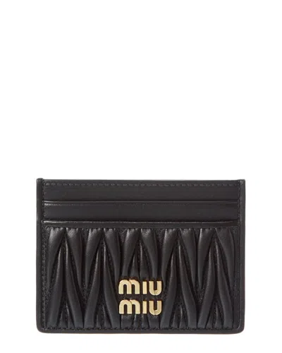 Miu Miu Logo Leather Card Holder