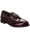 Miu Miu Leather Loafers In Red
