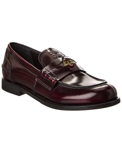 MIU MIU MIU MIU LOGO LEATHER LOAFER