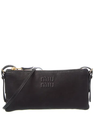 Miu Miu Logo Leather Pouch