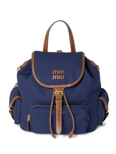 MIU MIU LOGO-LETTERING BACKPACK