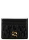 Miu Miu Lamb Leather Cardholder In Black