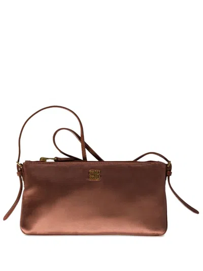 MIU MIU LOGO-LETTERING CLUTCH BAG