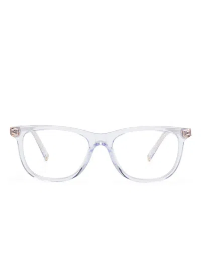 Miu Miu Logo-lettering Glasses In White