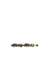 Miu Miu Logo-lettering Hairclip In Black