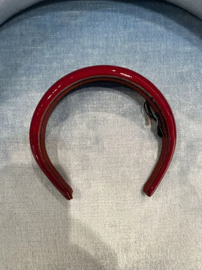 Miu Miu Logo Headband In Red