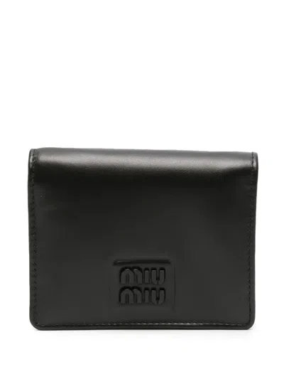 Miu Miu Portemonnaie Mit Logo In Black