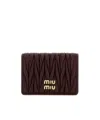 Miu Miu Textured Quilted Lamb Leather Wallet