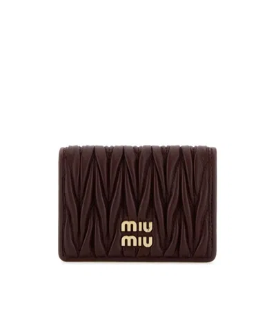 Miu Miu Logo-lettering Matelassé Cardholder