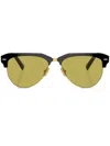 Miu Miu Logo-lettering Navigator-frame Sunglasses In Black