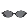 Miu Miu Logo Round Sunglasses In Black