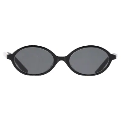 Miu Miu Logo Round Sunglasses In Black