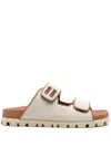 Miu Miu Sandalen Mit Logo In Nude