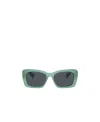 Miu Miu Logo-lettering Square-frame Sunglasses In Gray