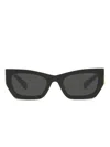 Miu Miu Mu 09ws Rectangle-frame Acetate Sunglasses In Schwarz