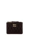 Miu Miu Logo Lettering Wallet In Black