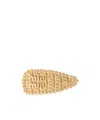 Miu Miu Logo-lettering Woven Hair Clip In Yellow