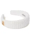 Miu Miu Logo-lettering Woven Headband In White