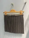 Miu Miu Logo Logo Knitted Skirt In Gray