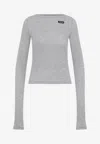 Miu Miu Logo Long-sleeved Top