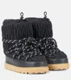 Miu Miu Logo Matelassé Snow Boots In Black