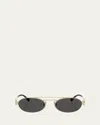 Miu Miu 53mm Oval Sunglasses In Gold