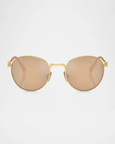 MIU MIU LOGO METAL ROUND SUNGLASSES