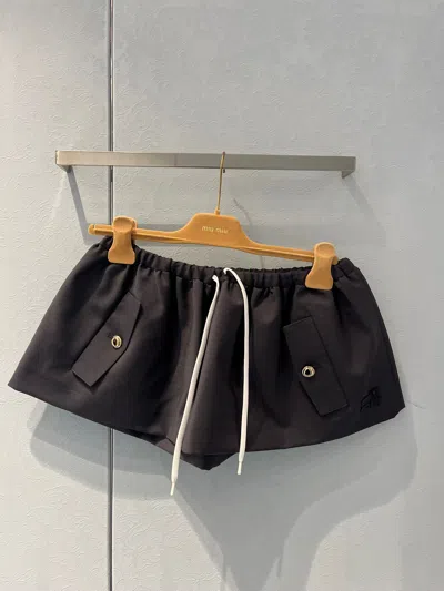 Miu Miu Logo Mini Skirt